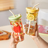 摩登主妇漂亮玻璃杯茶水分离杯家用杯子果汁饮料杯女士高颜值水杯 商品缩略图0