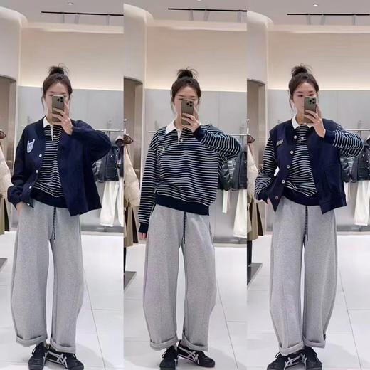 【预售】柚丁女装拼色MM弯刀裤9A12K29662 商品图0