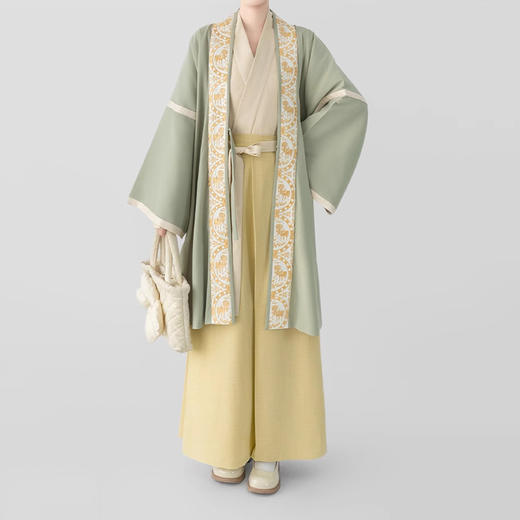 裁缝学苑AQ415宋制汉服对襟袄飞机袖上衣改良宋裤三件套纸样样板图纸 商品图1