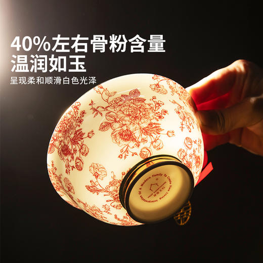 摩登主妇玫瑰假日订婚结婚新婚礼物新年乔迁新居骨瓷碗碟餐具套装 商品图4