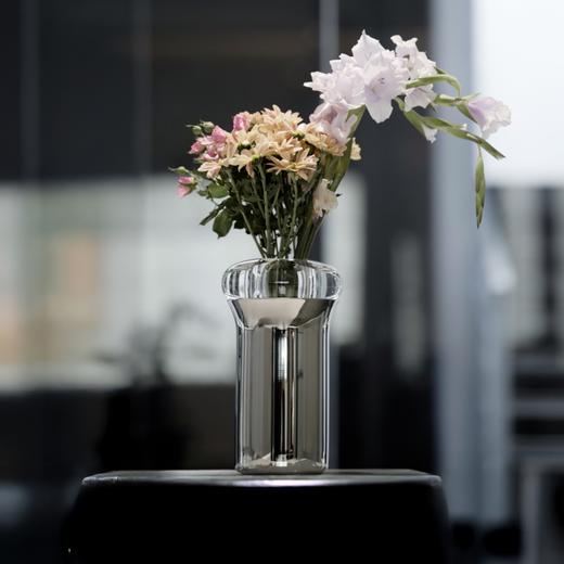 奢蒂双层花器 RESONG日诵家居 水晶不锈钢插花瓶 商品图2