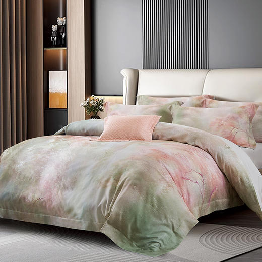 鑫缘 艾草阳绒印花四件套 DMH4418 商品图8