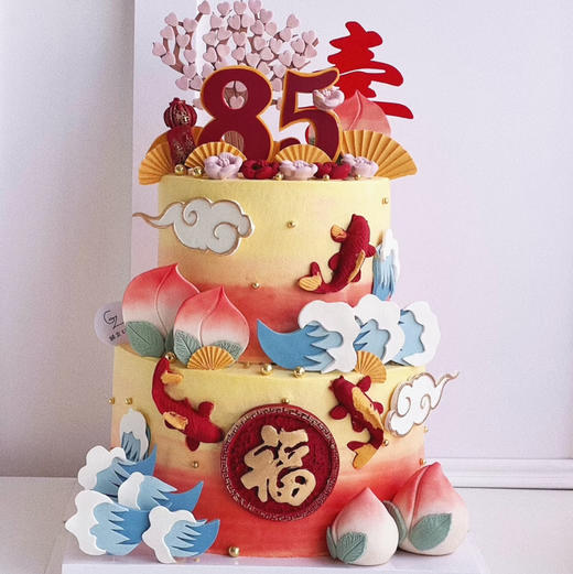 双层祝寿蛋糕 商品图0