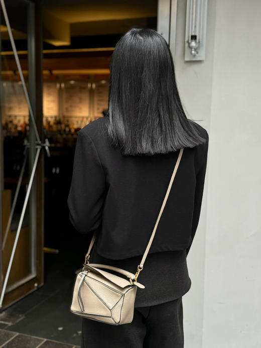 罗意威 puzzle mini 沙色 牛皮 几何包 商品图2