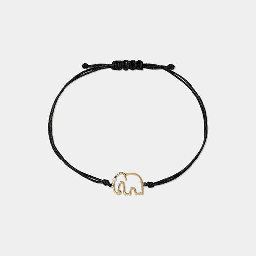 北京仓｜Yvonne Leon-elephant-小金象 黑色 手链［法国设计师］ 商品图1