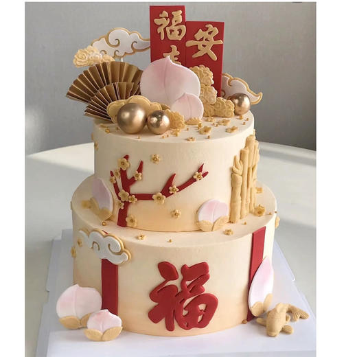 双层祝寿蛋糕 商品图0