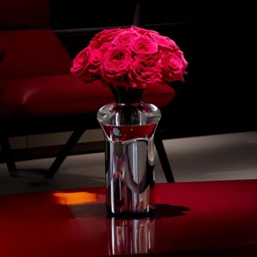 奢蒂双层花器 RESONG日诵家居 水晶不锈钢插花瓶 商品图4