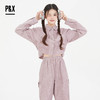P&X设计师女装 休闲抽绳设计宽松长裤套装短外套825114033 粉色 商品缩略图2