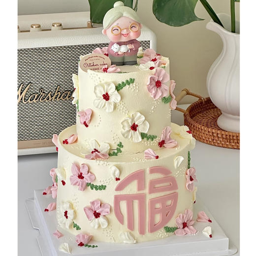 双层女士祝寿蛋糕 商品图0