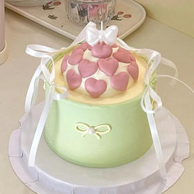 ins清新牛油果绿蛋糕