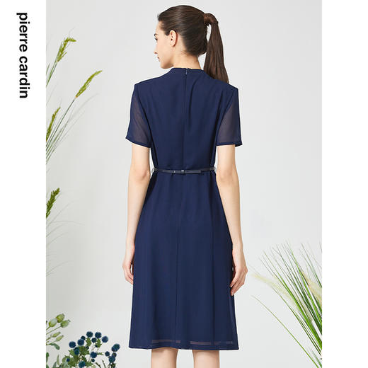 皮尔卡丹女装连衣裙知性通勤纱袖通勤收腰连衣裙P3215D3113L2 商品图2
