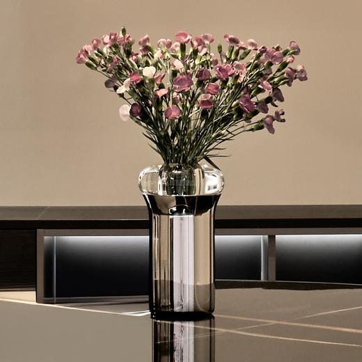 奢蒂双层花器 RESONG日诵家居 水晶不锈钢插花瓶 商品图5