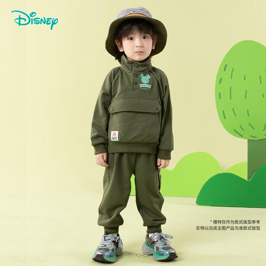 迪士尼【山系卫衣套装】25春秋新款男童户外运动卫衣卫裤时尚休闲套装ZD1ET016 商品图4
