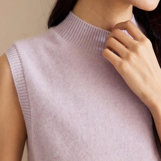 玳莎圆领无袖针织背心女2025春季新款叠穿神器百搭羊毛内搭毛衣  FA33002 商品图3