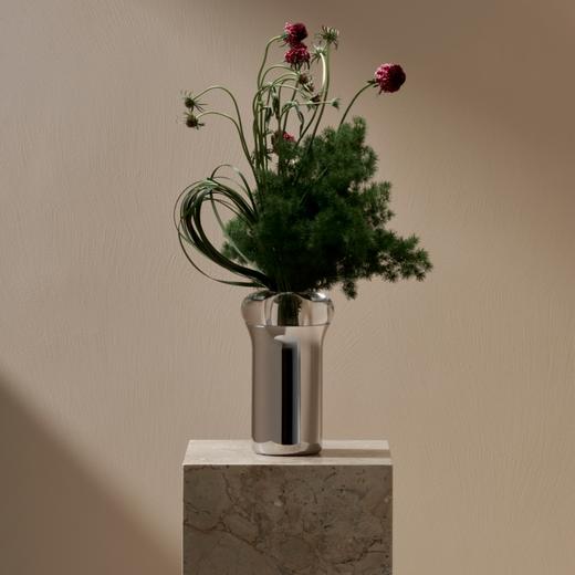 奢蒂双层花器 RESONG日诵家居 水晶不锈钢插花瓶 商品图0