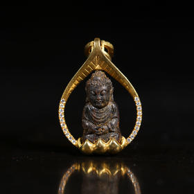 AN0125-2-G1.68  芽庄白棋楠沉水包金宝宝佛  3.10g