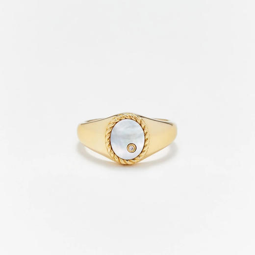 北京仓｜Yvonne Leon-baby chevalière-珍珠贝母 白色 戒指［法国设计师］ 商品图1