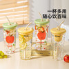 摩登主妇漂亮玻璃杯茶水分离杯家用杯子果汁饮料杯女士高颜值水杯 商品缩略图4