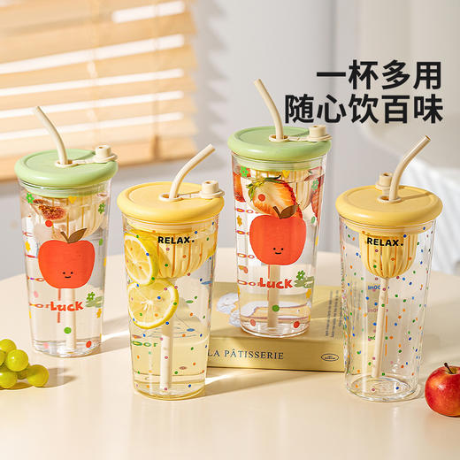 摩登主妇漂亮玻璃杯茶水分离杯家用杯子果汁饮料杯女士高颜值水杯 商品图4