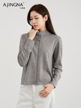 【活力春日】阿菁娜活力春日率性典雅羊毛开衫F30C318003