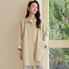 玳莎高级感时尚翻领风衣2025春季新款小个子中长款宽松卡其外套女  FA38301 商品缩略图0