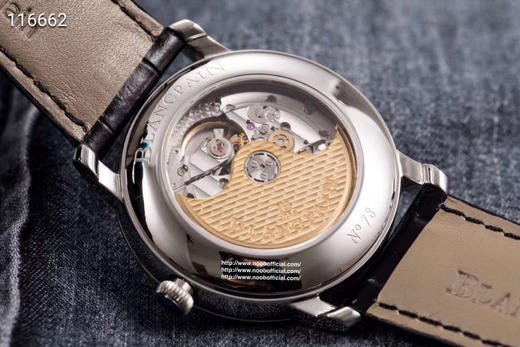 NOOB复刻:宝珀经典优雅的Villeret系列大日历视窗腕表，复刻宝珀原装6950机芯，功能与原装一致，双窗大日历，大日历功能通过两个并列宽阔的视窗以大号数字显示出来，令日期读数一目了然 商品图9