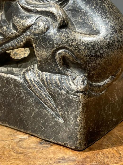 青石子母瑞狮案头摆件，顺丰包邮 商品图8