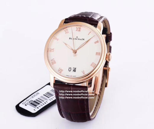 NOOB复刻:宝珀经典优雅的Villeret系列大日历视窗腕表，复刻宝珀原装6950机芯，功能与原装一致，双窗大日历，大日历功能通过两个并列宽阔的视窗以大号数字显示出来，令日期读数一目了然 商品图11