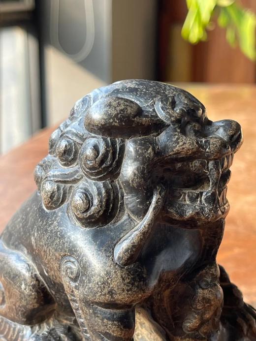 青石子母瑞狮案头摆件，顺丰包邮 商品图13