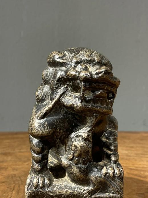 青石子母瑞狮案头摆件，顺丰包邮 商品图11