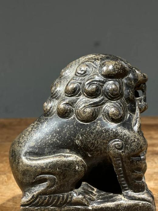 青石子母瑞狮案头摆件，顺丰包邮 商品图10