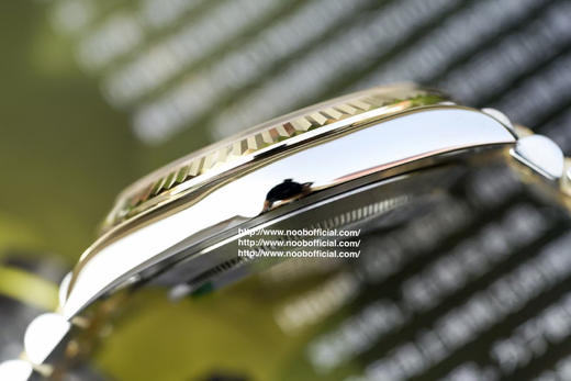 Noob劳力士日志型41mm副本以及修正近年间三角抗纹外圈包金度不够的问题，表壳用精钢材并采用真K金包金用来解决金表变暗、掉色、掉皮的尴尬问题，搭载客户订制的ETA进口2836机芯 商品图10