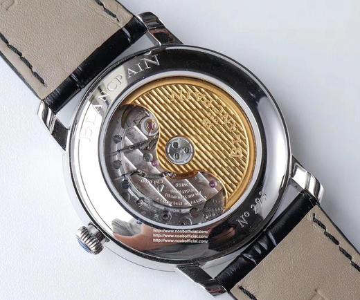 NOOB复刻:宝珀经典优雅的Villeret系列大日历视窗腕表，复刻宝珀原装6950机芯，功能与原装一致，双窗大日历，大日历功能通过两个并列宽阔的视窗以大号数字显示出来，令日期读数一目了然 商品图11