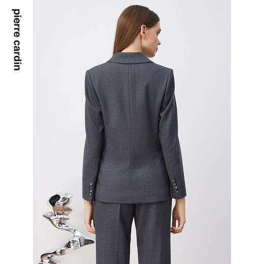 商场同款皮尔卡丹女装秋冬新款灰色绵羊毛西服上衣P3302U3991H0 商品图2