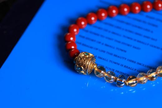 YHZS0155°朱砂+黄水晶手串 商品图4