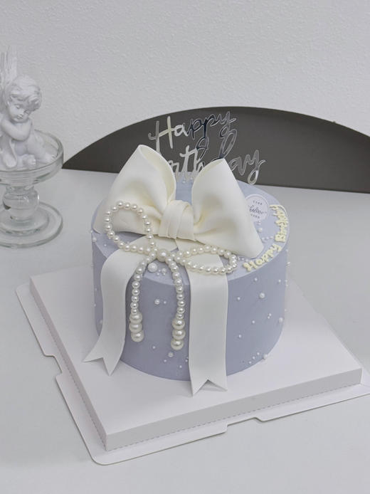 紫色蝴蝶结蛋糕 商品图0