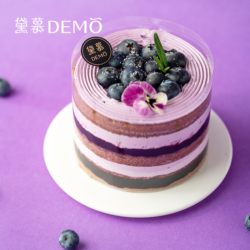 蓝莓可可·裸蛋糕 | Blueberry cream cake