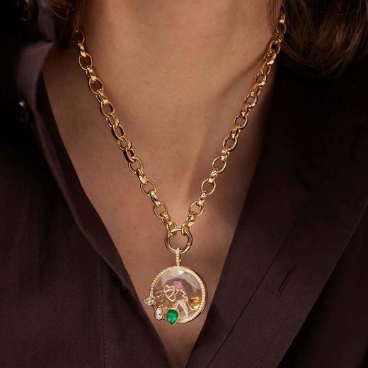 订购10周到｜Loquet London-Athena Emerald 心愿锦囊-雅典娜 吊坠项链组合［英国设计师］ 商品图0