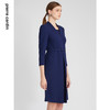 皮尔卡丹女装连衣裙春秋假两件通勤职业羊毛A字裙P2318E2845L2 商品缩略图1