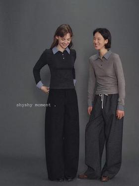 shyshystill/shy202411028/复古假两件发热打底保暖臻品德绒拼接格子