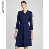 皮尔卡丹女装连衣裙春秋假两件通勤职业羊毛A字裙P2318E2845L2 商品缩略图3