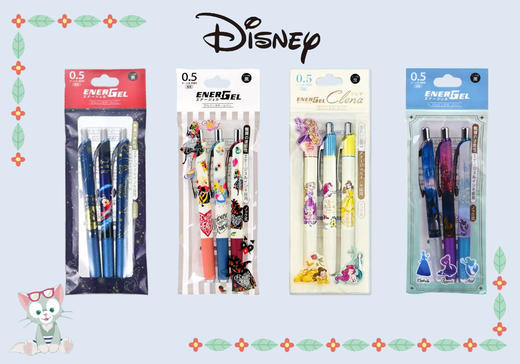 日本派通Pentel东京迪士尼限定款中性笔套装公主系列维尼熊奇奇蒂蒂 商品图3