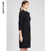 商场同款皮尔卡丹女装冬季新款黑色羊毛中长款连衣裙P2412E2883B0 商品缩略图1