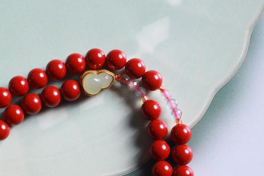 YHZS0110°朱砂+沙金玉石葫芦手串 商品图3