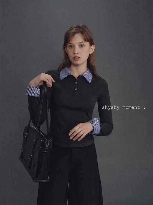 shyshystill/shy202411028/复古假两件发热打底保暖臻品德绒拼接格子 商品图3