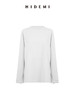 HIDEMI 【当当同款】极简圆领廓形落肩款oversize长袖基础款宽松t恤 奶油青柠绿/黑色/白色/浅灰 商品缩略图12