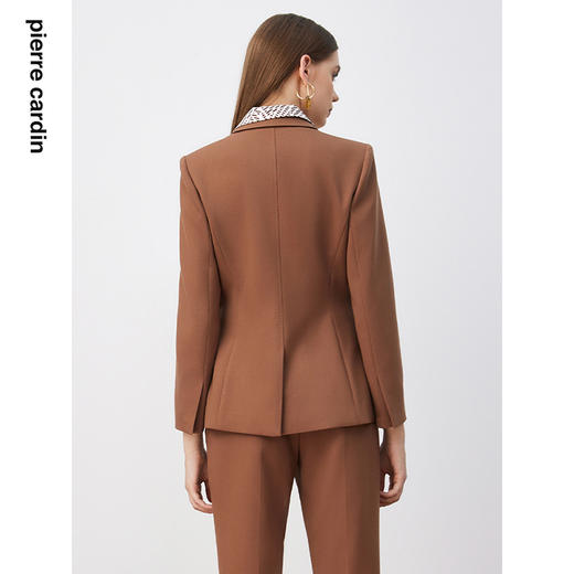 皮尔卡丹女装西服驼色羊毛高级感商务通勤上衣外套P3343U3004M0 商品图2