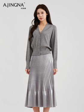 【温柔舒适】阿菁娜简雅利落羊毛开衫F30C318006