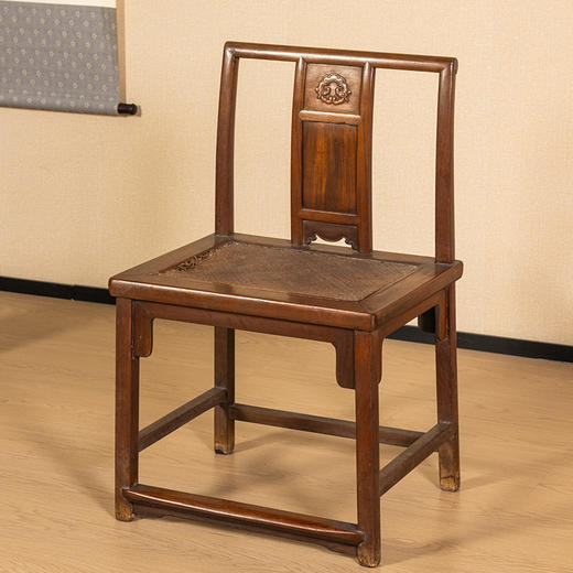 清中期 红木龙纹三攒靠背椅 商品图4