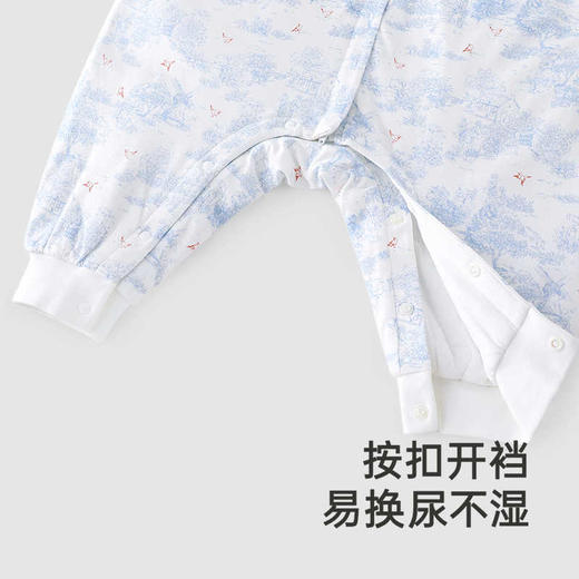 英氏婴童分腿睡袋四季5A抗菌亲肤夹棉防踢被床品25年YESFJ0R002A 商品图4